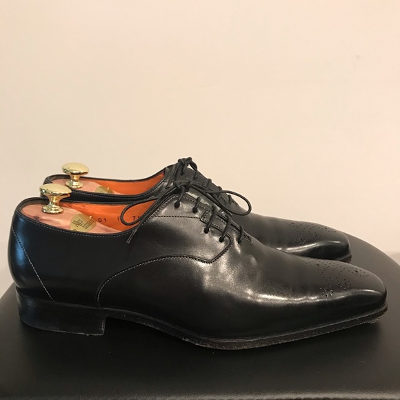 Santoni black oxfords UK 7.5, US 8.5 - Picture 3 of 8
